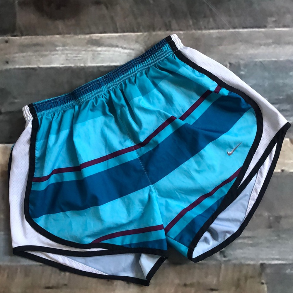 Nike Dri-fit blue striped jogging shorts